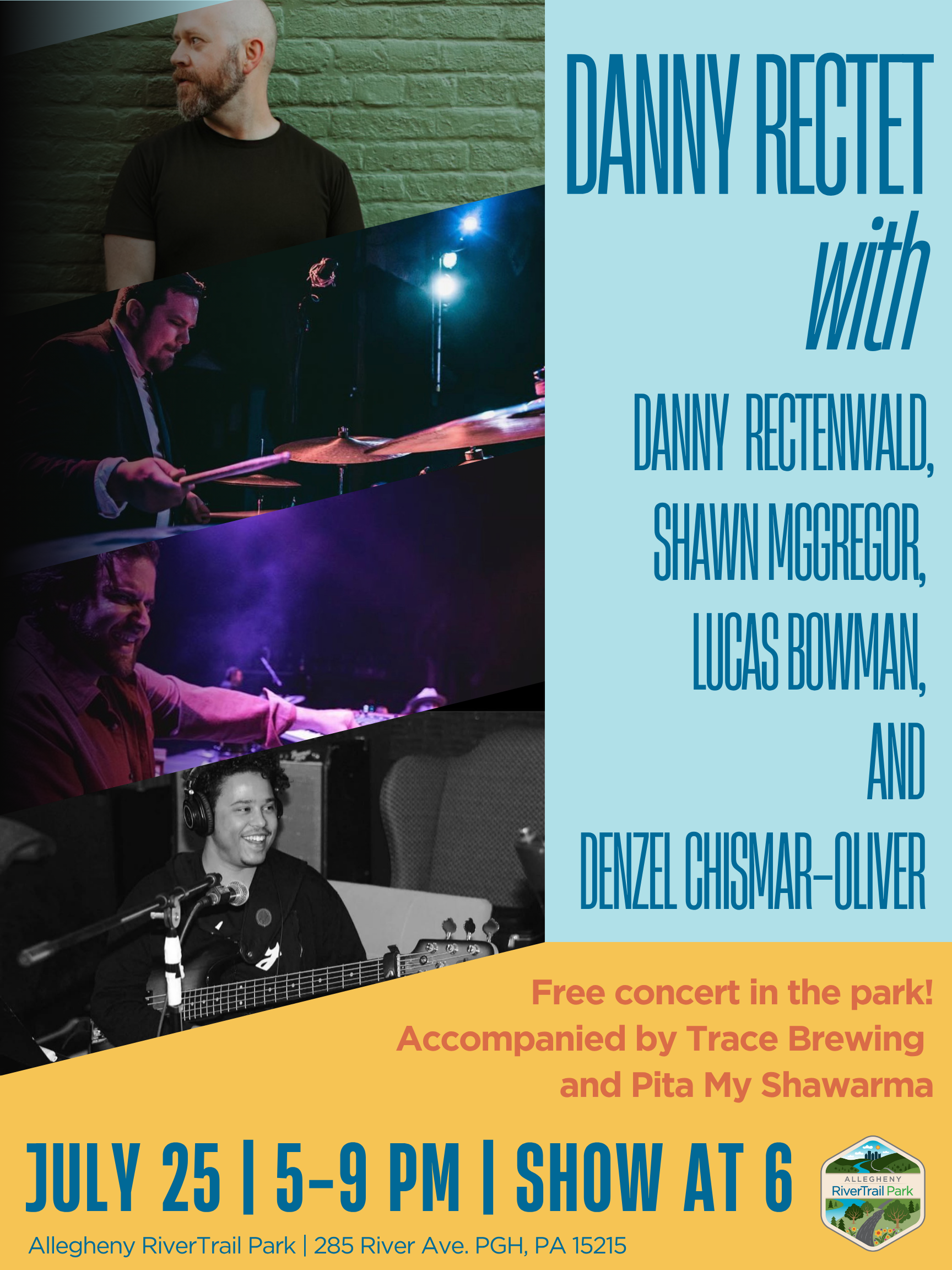 Infographic for a jazz quartet.